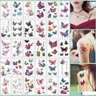 Stickers 3D Butterfly Flower Feather Women Tattoo Sticker Party Accessories