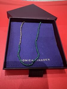 Monica vinader Mini Nugget Gemstone Beaded Green Necklace Adjustable 41-46cm❤️🌸