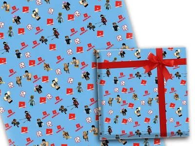 Roblox Gift Wrapping Paper Gaming Present PC Kids Boys Girls Children Game UK