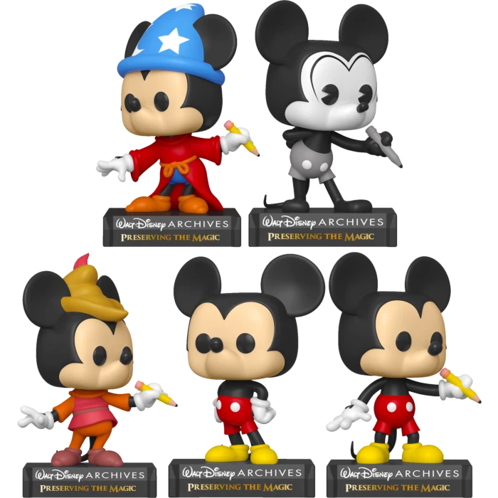 Микки Маус 50-й набор из 5 архивов Walt Disney Funko Pop! Винил + POP PROTECTOR - Изображение 1 из 4