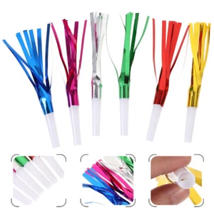 24 PCS Party Blowout Whistles Glitter Noise Maker Metallic Blowouts - Picture 1 of 12
