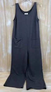 Madewell. MWL Superbrushed Pull-On Jumpsuit Size S Black Coal Excellent - Picture 1 of 8