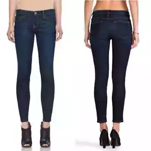 Jeans Current/Elliot 26 The Stiletto Tavern skinny lavaggio scuro elasticizzato vita media - Foto 1 di 5