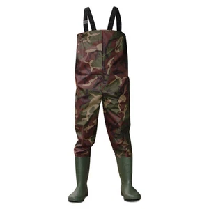 Dirt Boot® Camo Nylon Chest Waders 100% Waterproof Fly Coarse Fishing Muck Wader - Picture 1 of 3