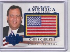 Chris Christie GBA6 2016 Decision 2016 God Bless America Flag Patch Blue Foil