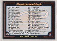 1993 Collect-A-Card American Bandstand Checklist Card #2 #91 te2