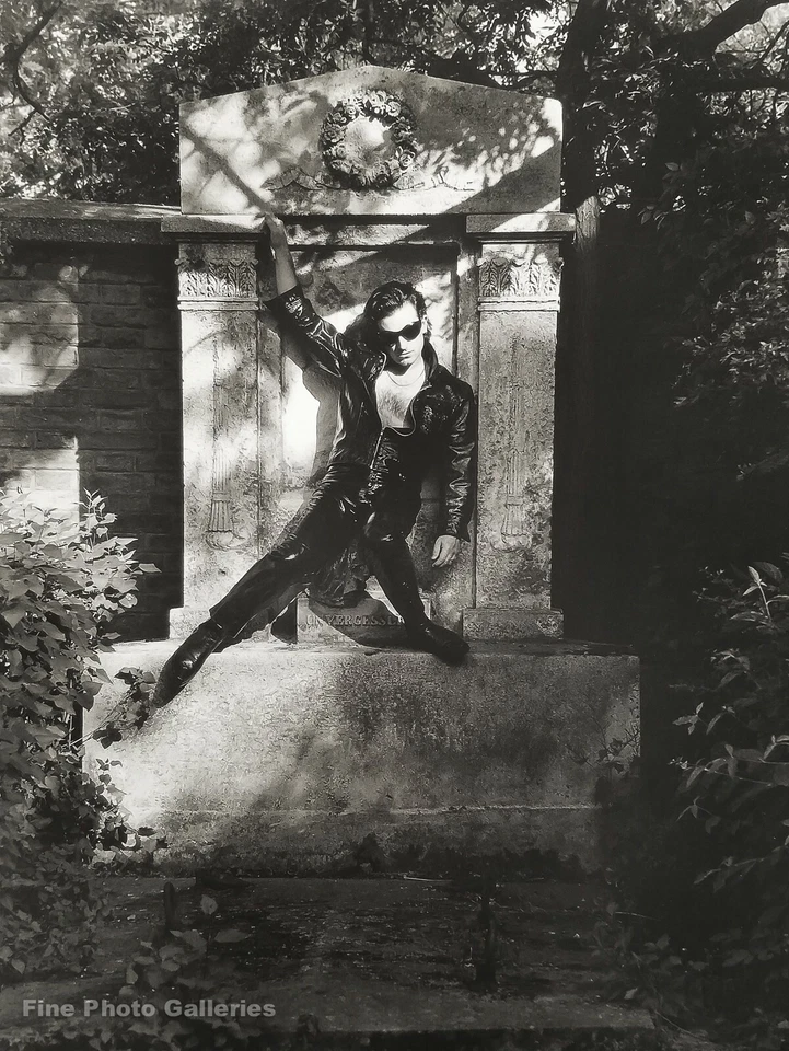 Arte fotográfico vintage de banda de rock músico irlandés BONO 1992 U2 HERB RITTS 16x20 Foto 1 de 1