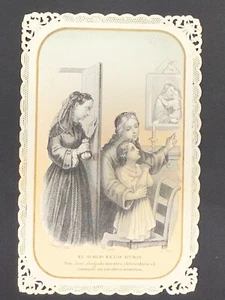 heilige karte santino merlettato canivet L. TURGIS 1009 "EL AUXILIO" - Bild 1 von 2