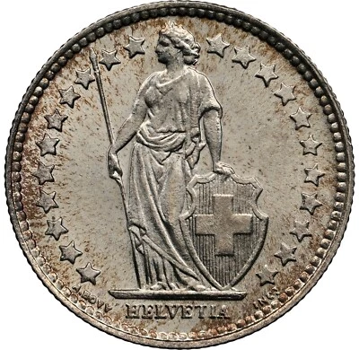 Switzerland - 1921 Confederation 1/2 Franc - NGC MS67+ - FINEST GRADED TOP POP! - Image 1 of 4