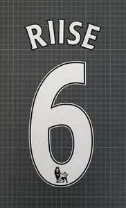 RIISE #6 2007-2013 Player Size Premier League White Nameset Lextra - Picture 1 of 1