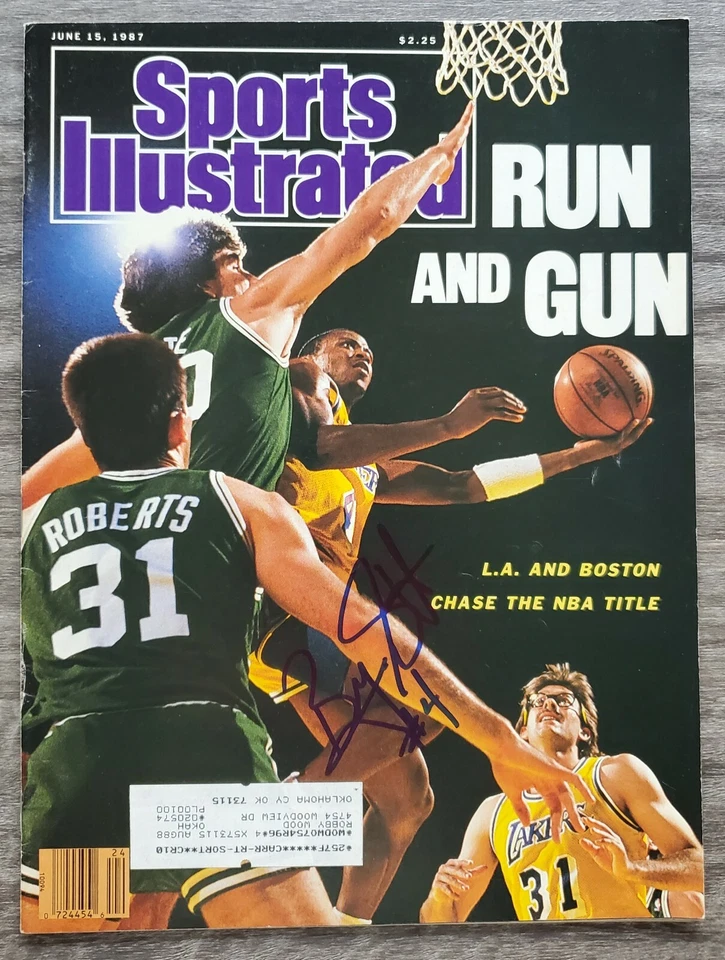 Revista Sports Illustrated firmada por Byron Scott 15/06/87 LA Lakers NBA RAD Foto 1 de 1