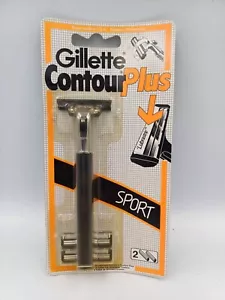 Navaja Gillette Contour Plus de colección con mango de doble hoja - Alemania años 90 difícil de encontrar nueva - Imagen 1 de 3