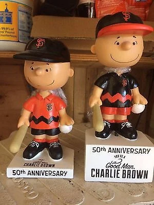 SF Giants Charlie Brown Peanuts  Regular Bobblehead 7/22/17 NIB Cover