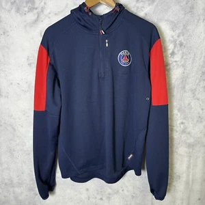 PSG Paris Saint Germain Tracksuit Jacket Mens XL Blue 1/2 Zip Soccer - Picture 1 of 7