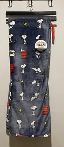 Manta de felpa Berkshire Peanuts clásica Snoopy azul ~ envío rápido - Imagen 1 de 4