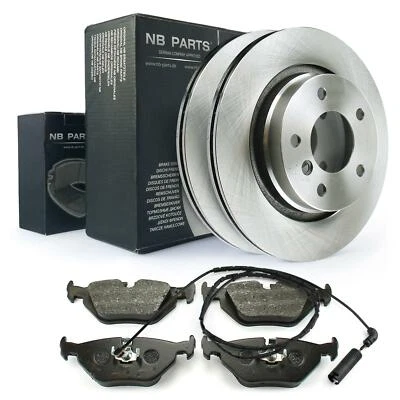 Bremsscheiben 294mm belüftet Bremsbeläge Warnkontakt hinten für BMW 3 3er E46