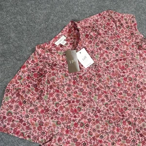 J. Jill Shirt Damen Large Rosa Blumen Baumwolle Kurzarm Bluse LTSTRCHRJC - Bild 1 von 8