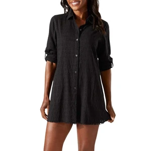 Camisa Tommy Bahama Algodón Clip Jacquard Novio Encubrimiento COLOR NEGRO TALLA S/P - Imagen 1 de 6