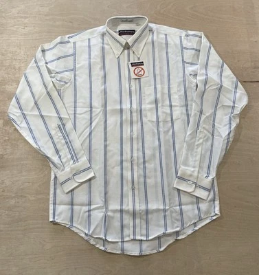 Camisa con botones manga larga a rayas Manhattan para hombre talla 15-1/2 34-35 Foto 1 de 4