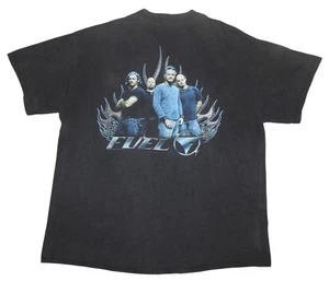 T-shirt maglietta vintage Y2K Fuel Band doppia faccia fascia manica corta uomo taglia XL - Foto 1 di 7