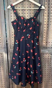 Belle Poque Y2K Style Cherries Milkmaid Party Kleid Damen S Rockabilly Pin Up - Bild 1 von 10