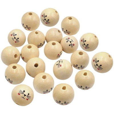  20 Stück Holzperlen zum Selbermachen, Holzperlen, natürliche Holzperlen, lose - Bild 1 von 4