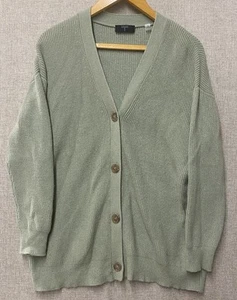 TAHARI Strickjacke Pullover Damen mittelgrün Knopfleiste V-Ausschnitt (LN) - Bild 1 von 8