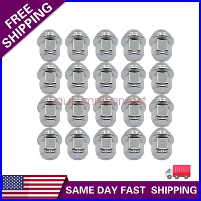 Juego de 20 tuercas cromadas sólidas 14x1,5 para Ford Edge Mustang 2015-2022 Foto 1 de 4