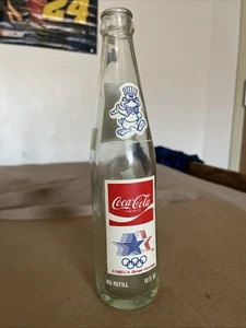 Bottiglia di vetro Coca Cola 1980 Los Angeles Olimpiadi 10 oz bottiglia vuota vintage coca cola - Foto 1 di 5