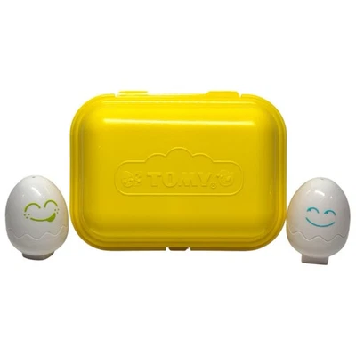 Vintage 1993 TOMY Hide N Squeak Eggs Shape Color Sorting Carton Toy Complete + 2 - Image 1 of 4