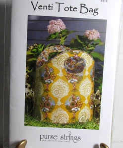Venti Tote Bag Sewing Pattern by Purse Strings Large Fabric Storage Tote - Picture 1 of 6