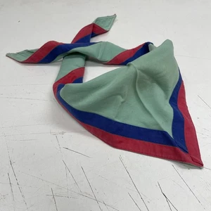 ORIGINAL RETRO Boy Scouts Uniform Neckerchief Light Green Jamboree Venturer - Picture 1 of 5