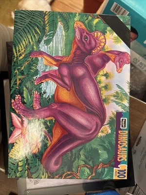 Vintage 1993  Rose Art 100 Piece Dinosaurs Puzzle 11.5x16.25 - Image 1 of 4