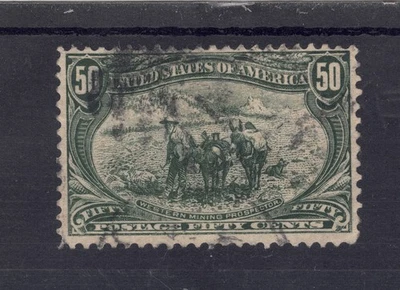 US Scott # 291, USED / F - VF 50¢ Pan-American Expo Stamp! SCV $175.00 - Image 1 of 2