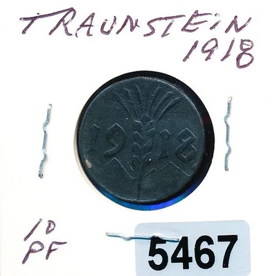 GERMANY NOTGELD - TRAUNSTEIN 1918 - 10 PF. ZINC - #5467 - Image 1 of 2