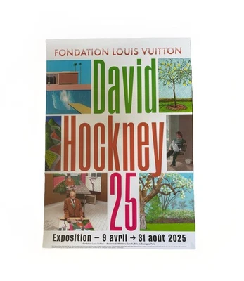 Póster oficial de la exposición David Hockney RA Fundación Louis Vuitton 2025 París Foto 1 de 3