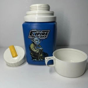 Vintage Star Wars The Empire Strikes Back Yoda Blue Thermos 1981 - Picture 1 of 7