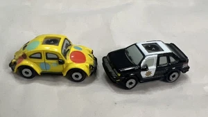 Micro Machines Galoob  VW Beetle Clown Car + Police Car Private Eyes 1990 - Picture 1 of 15