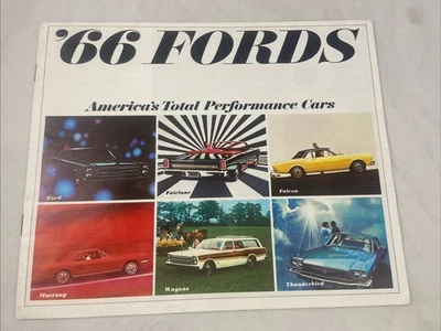 Nuevo de Lote Antiguo 1966 Ford Full Line Folleto, Mustang, T-Bird, Falcon  Foto 1 de 4
