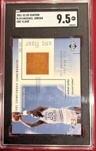2001-02 Upper Deck Ovation Michael Jordan UNC piso de recuerdos #MJF4 SGC 9,5 - Imagen 1 de 10