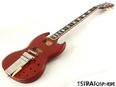 Gibson EE. UU. SG Standard '61 Desteñido Maestro Vibrola CUERPO Y CUELLO Y AFINADORES Cereza Foto 1 de 4