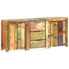 Sideboard with 3 Drawers and 4  Doors Wooden Cupboard Multi Materials vidaXL