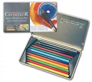 Cretacolor Aqua Monolith Woodless Watercolour Pencils - 12 Tin - Picture 1 of 1