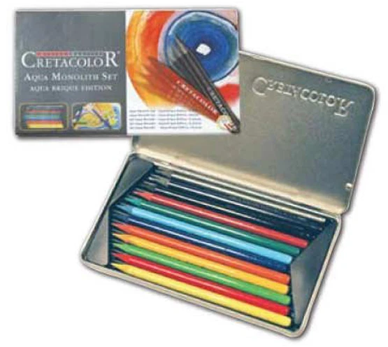 Cretacolor Aqua Monolith Woodless Watercolour Pencils - 12 Tin - Image 1 of 1