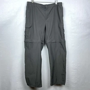 Columbia Crested Butte Convertible Pants Ripstop Gray Blade Hiking Sz L AM8603 - Picture 1 of 8