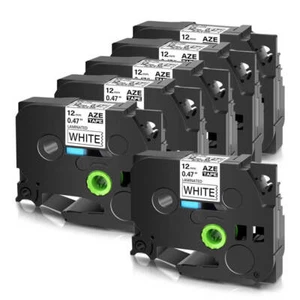 TZE-231 Compatible Brother Label Tape Replacement 12mm Standard Laminated 6Packs - Picture 1 of 14