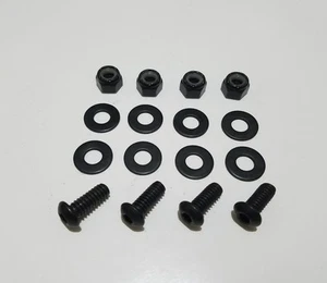 4 BLACK Stainless Steel 1/4-20 Bolts License Plate Frame Bolts Fastener Screws - Picture 1 of 4