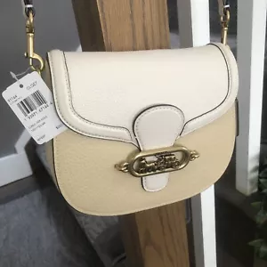 Coach Satteltasche in Colorblock Leder Creme Multi 91164 Brandneu - Bild 1 von 17