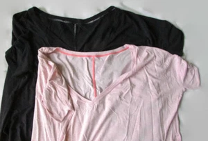 NWOT Lululemon My Mantra Short Sleeve Hi Low V neck Size 4 Black, Blushed Quartz - Picture 1 of 12