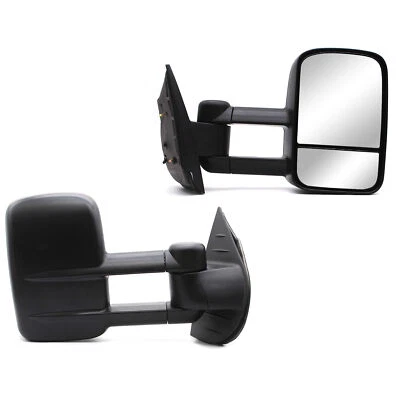 Manual Extendable Fits 2007-2012 Chevy Silverado Tow Mirrors Left+Right Side - Изображение 1 из 4